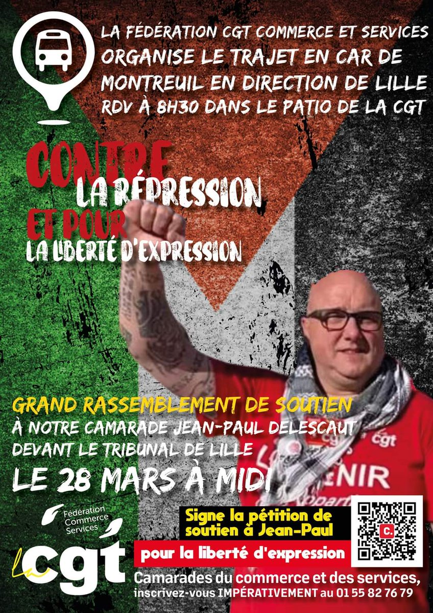 L'appel, le soutien de la @CGT_Commerce @BinetSophie et toujours ⤵ change.org/Contre_la_répr… [Après avoir signé 🖊 la pétition, Camarade, vérifie ta boite mail, potentiellement un lien à valider]