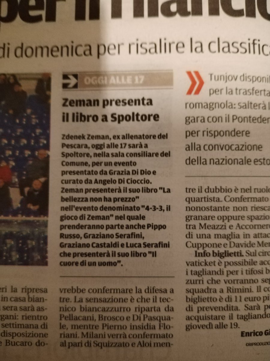 Angelredblack1's tweet photo. Il Centro e il Messaggero
@Il_Centro e il @ilmessaggeroit 
#Zeman a #Spoltore
Evento 4-3-3
Con Zdenek Zeman
Luca Serafini
Pippo Russo
Giovanni Serafini
Graziano Castaldi
Evento di AngelRedBlack https://t.co/6WTBykv5oe