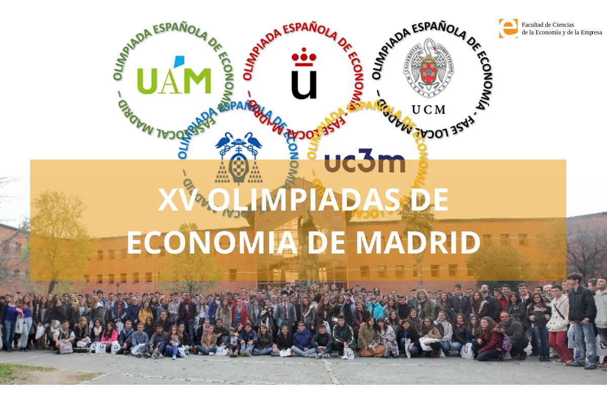 URJCFCEE's tweet photo. Este 16 de marzo, la FCEE acoge la fase local de Madrid de la XV Olimpiada Española de Economía. Un evento para brillantes estudiantes de 2º de Bachillerato, mostrando el futuro del talento económico en la Comunidad de Madrid. #OlimpiadaEconomíaMadrid2024 #FCEE https://t.co/bT0bKfpfci