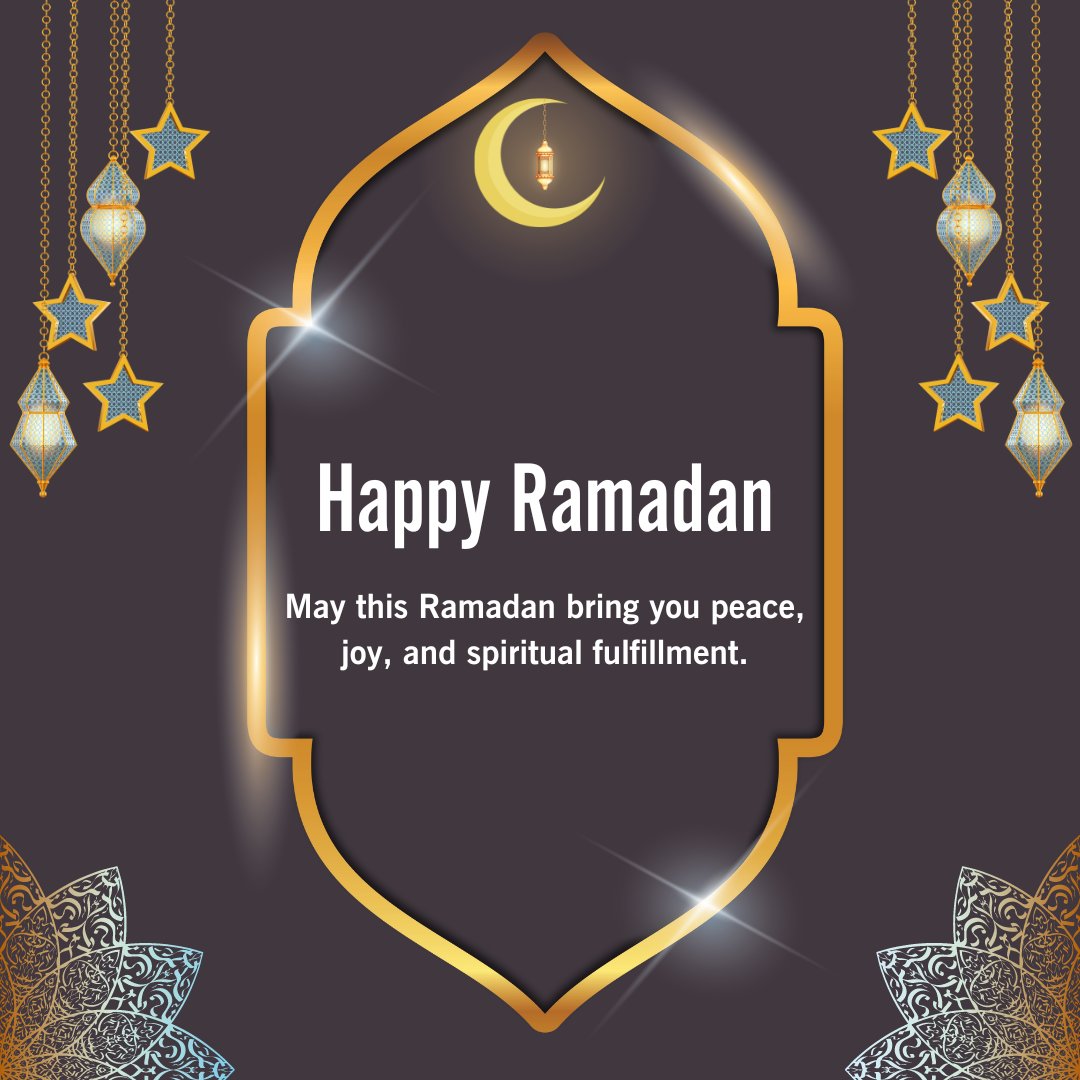 Happy Ramadan to all students celebrating this holy month! May your days be filled with peace and blessings.