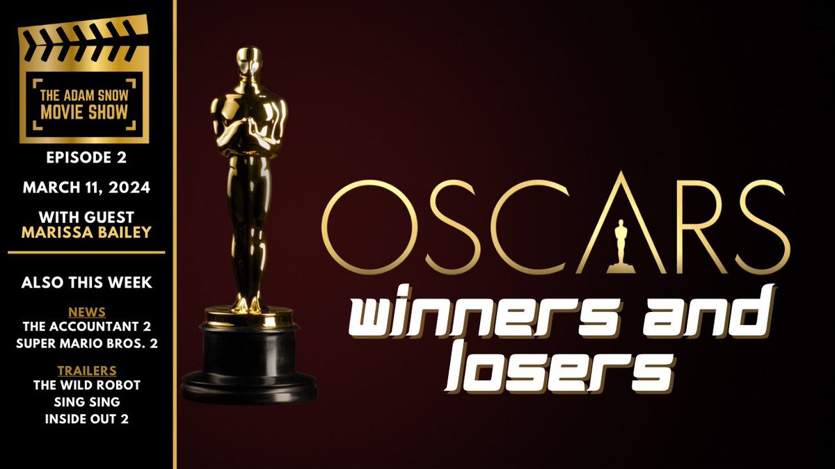 ASnowMovieShow's tweet photo. On this weeks show, I’m joined by @marissalbailey to talk about the #Oscars 
Click here: https://t.co/fPmyH5GZGW https://t.co/Xa8qaZQ8LR