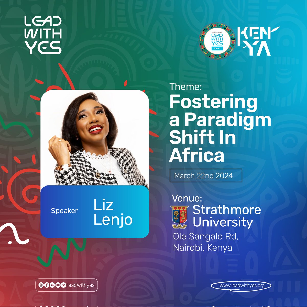 LeadwithYES's tweet photo. Elizabeth Lenjo is a Kenyan lawyer and currently the Chair of the Kenya Copyright Tribunal.
She also sits on the board of Kenya's Nuclear Power and Energy Agency.
Lenjo is a consummate IP, fashion, and entertainment lawyer with 15.6 years of experience.
#leadwithyes #ABSU https://t.co/9XTVcdIkfK