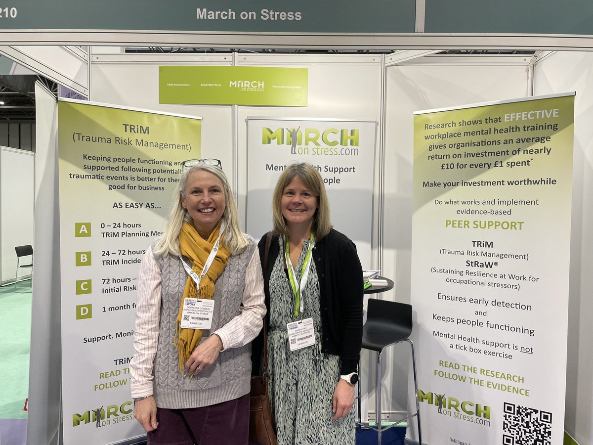 Come and see us at stand 210 @HWatWork #mentalhealth #peersupport #trim @MarchonStress @ProfNGreenberg