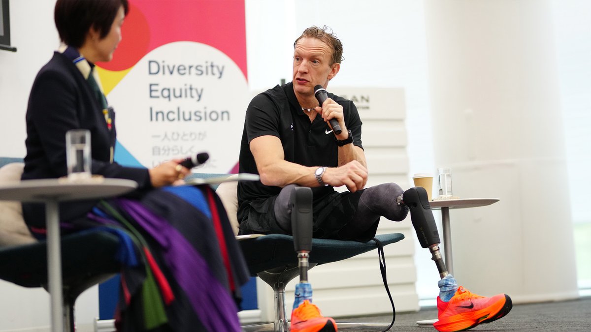 Paralympic athlete Richard Whitehead MBE stopped by our Global HQ to share his story and the importance of driving inclusion at every opportunity🏃 See how Richard and Nissan are giving young people new opportunities to enjoy sports: nissan-global.com/EN/STORIES/REL… @MarathonChamp