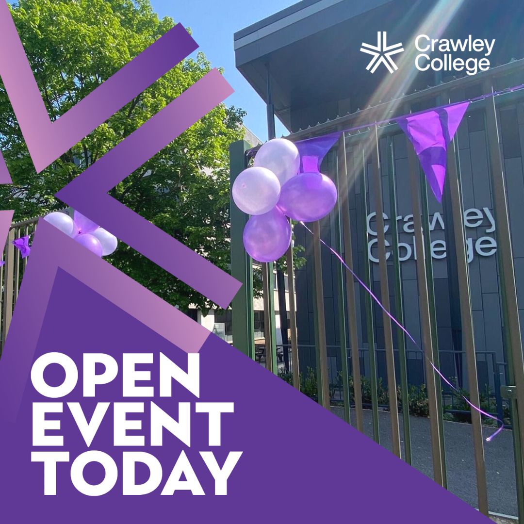 It's our Open Event today! 👋 We're looking forward to showing you our amazing college and what you can study here. See you later!