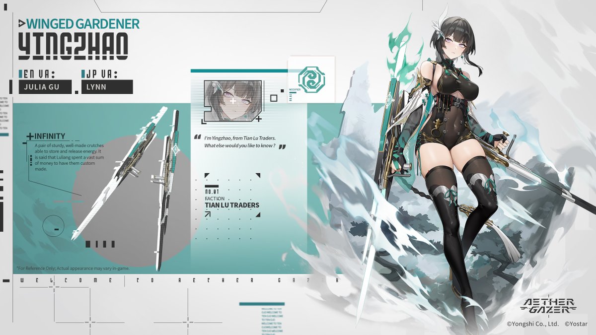 She's here!! I voice Yingzhao in #AetherGazer :D If you have her