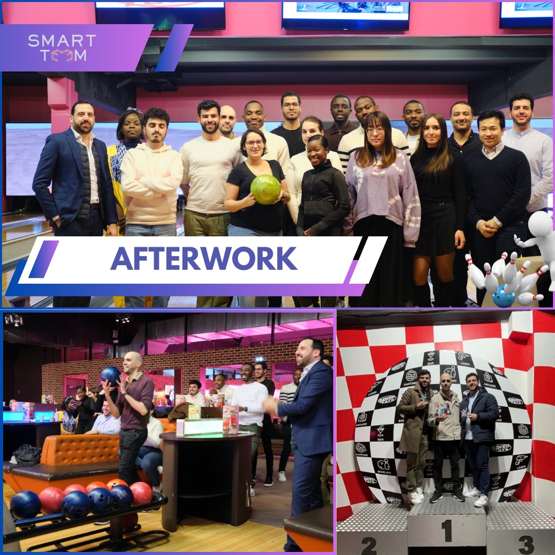 Revivez avec nous l'énergie de notre récent AFTERWORK au bowling avec SMART TEEM !

Nous sommes fiers de faire partie d'une entreprise qui valorise l'équilibre entre vie professionnelle et vie personnelle, et qui sait reconnaître l'importance de ces moments de convivialité ☺️