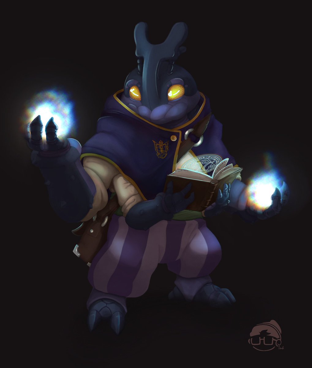 See a wizard, drop a wizard 🧙‍♂️ here’s my little man, Krik-Chit, the abjuration wizard with a bag full of snacks.