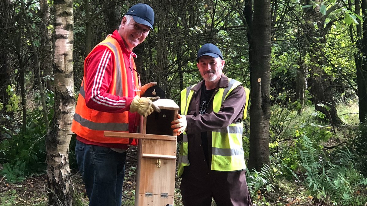 Owls of Approval! Major habitat creation by  #ThorntonEnvironmentalSustainabilityProgramme & NobleFoods volunteers. Built/installed Barn Owl & Tawny Owl nest boxes & small bird/bat boxes with @volunteering_uk #ActionEarth to #MakeSpaceForNature. Funded by @NatureScot #Community