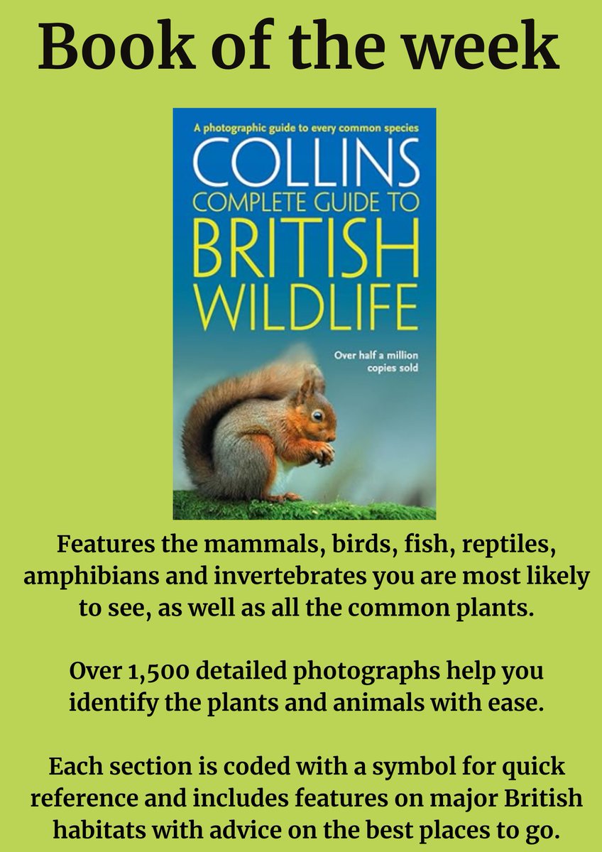 LRCBathColl's tweet photo. Good morning hope you are all well? So, I totally forgot to publish the Physical book of the week yesterday, so here it is this morning instead😊its in the wildlife section and a guide to all the wildlife Britain has to offer. 
#mybathcollege #britishwildlife https://t.co/AfbOst0FKe