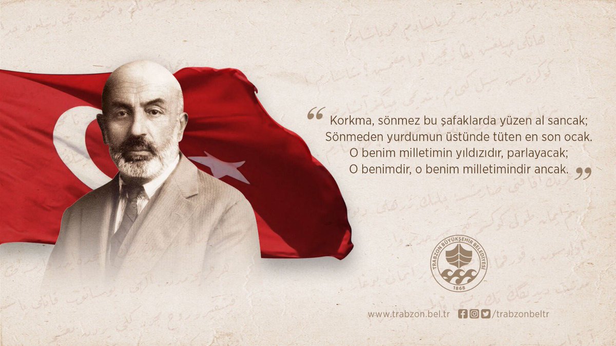 #İstiklalMarşı’mızın kabulünün 103. yıl dönümünde, başta #MehmetAkifErsoy olmak üzere istiklal ve istikbal mücadelemizin tüm kahramanlarını rahmet ve minnetle yad ediyoruz.🇹🇷