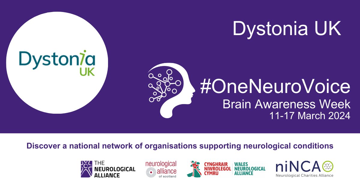 We are continuing to highlight our fantastic member organisations as part of #BrainAwarenessWeek 2024. Today we are highlighting Dystonia UK. Find out more about @DystoniaUK and the services they offer here: ninca.org.uk/news/member-sp… #OneNeuroVoice