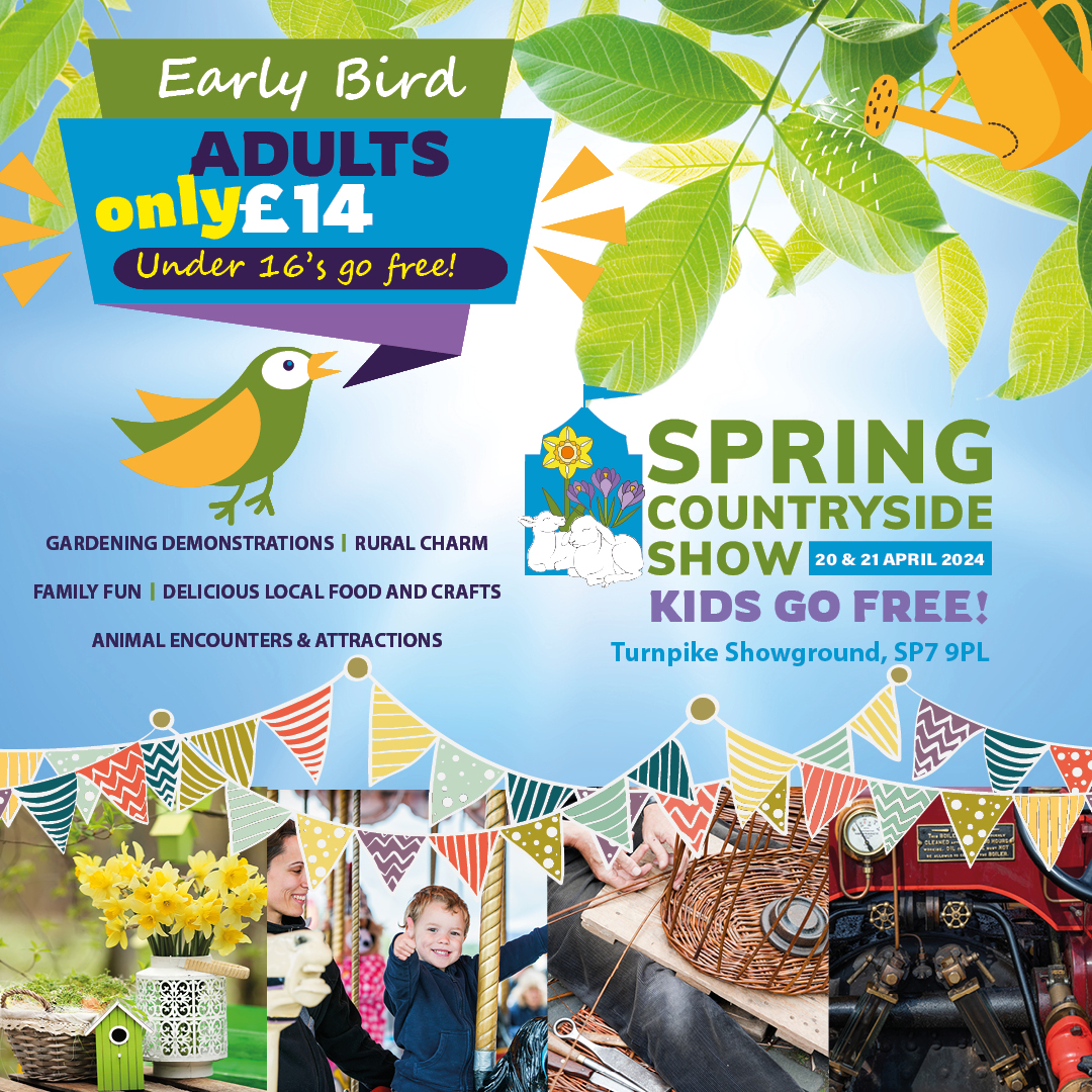 🌷🎫 Early Bird Deal: Spring Countryside Show! 🎟️ £14 for adults, kids under 16 FREE! Ends April 14. Dive into spring with flowers, crafts, live demos, animals & more. Perfect for families & garden lovers. Don't miss out! tinyurl.com/mrv4f56u