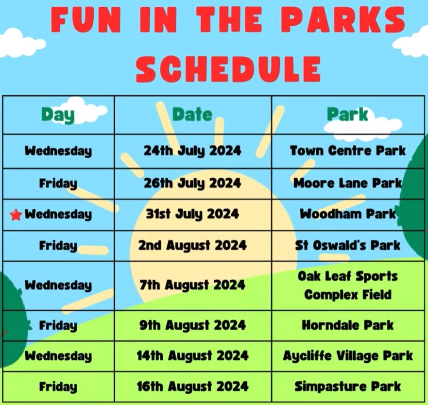 GreatAycliffeTC's tweet image. 🤡Fun in the Parks

🎪This event visits 8 of the Town Council&apos;s parks during the summer break, providing free entertainment for children.

🎈For the full schedule and more detials, please go to great-aycliffe.gov.uk/events/fun-in-…