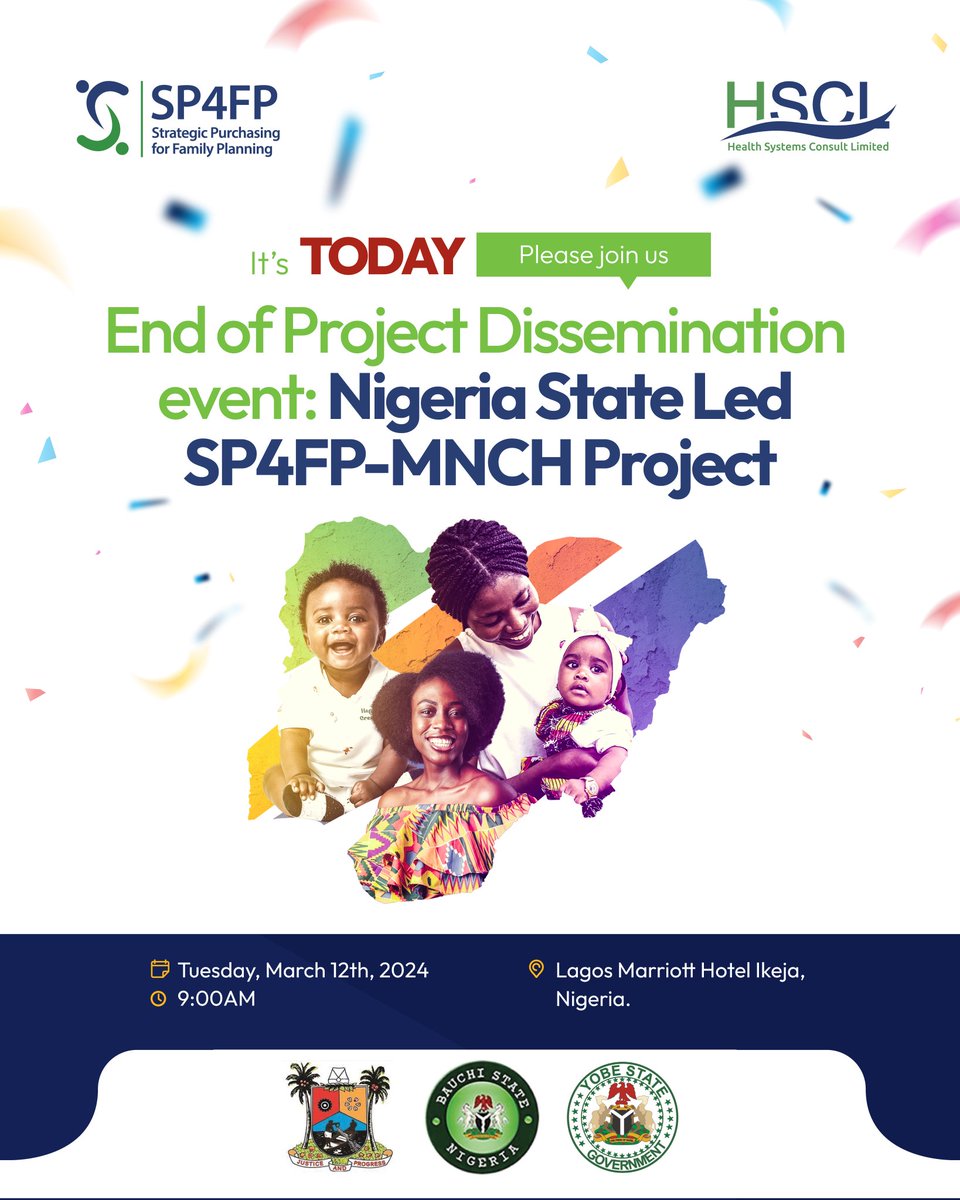 HSCLimited's tweet photo. Today marks the eagerly awaited Dissemination Event for the Nigeria State-Led Strategic Purchasing for Family Planning and Maternal, Newborn, and Child Health (SP4FP-MNCH) project. https://t.co/PiiAjsz9x0