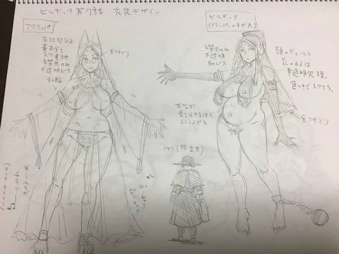こっちはちょっとだけコンテンツ性があるキャラ設定画 