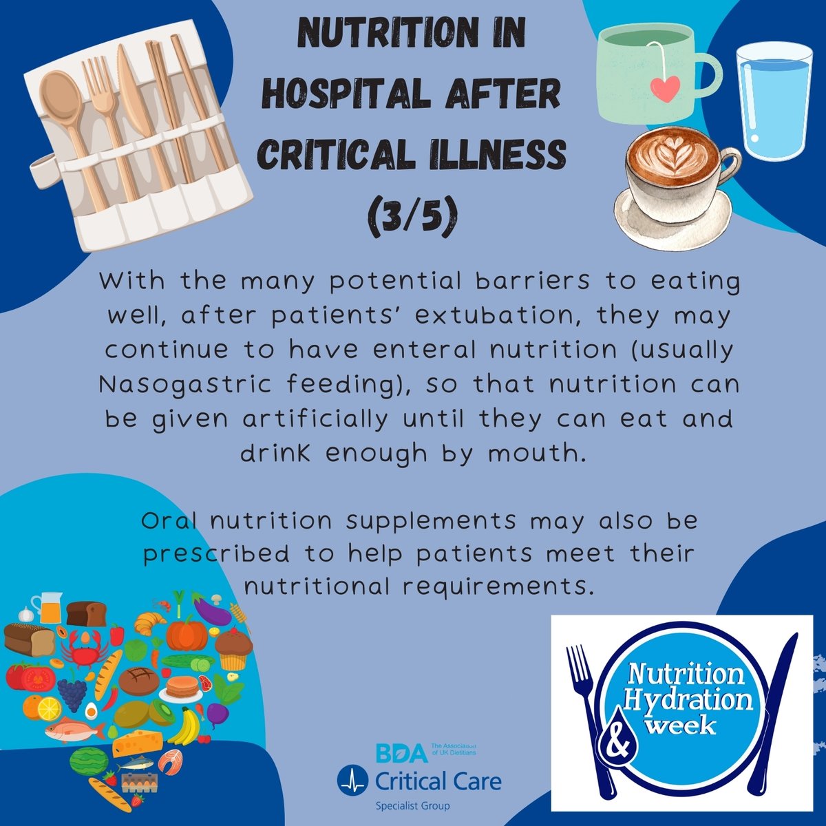 ⭐️N & H Week⭐️(1 of 2) Our role in the ICU is not limited to nutrition provision for patients who are Intubated and Ventilated, but also for those extubated-our role is essential to support patients’ recovery! 💪🏻 #NHWeek #NHWeek2024 @NHWeek @NHSEngland @BDA_Dietitians @ICUsteps