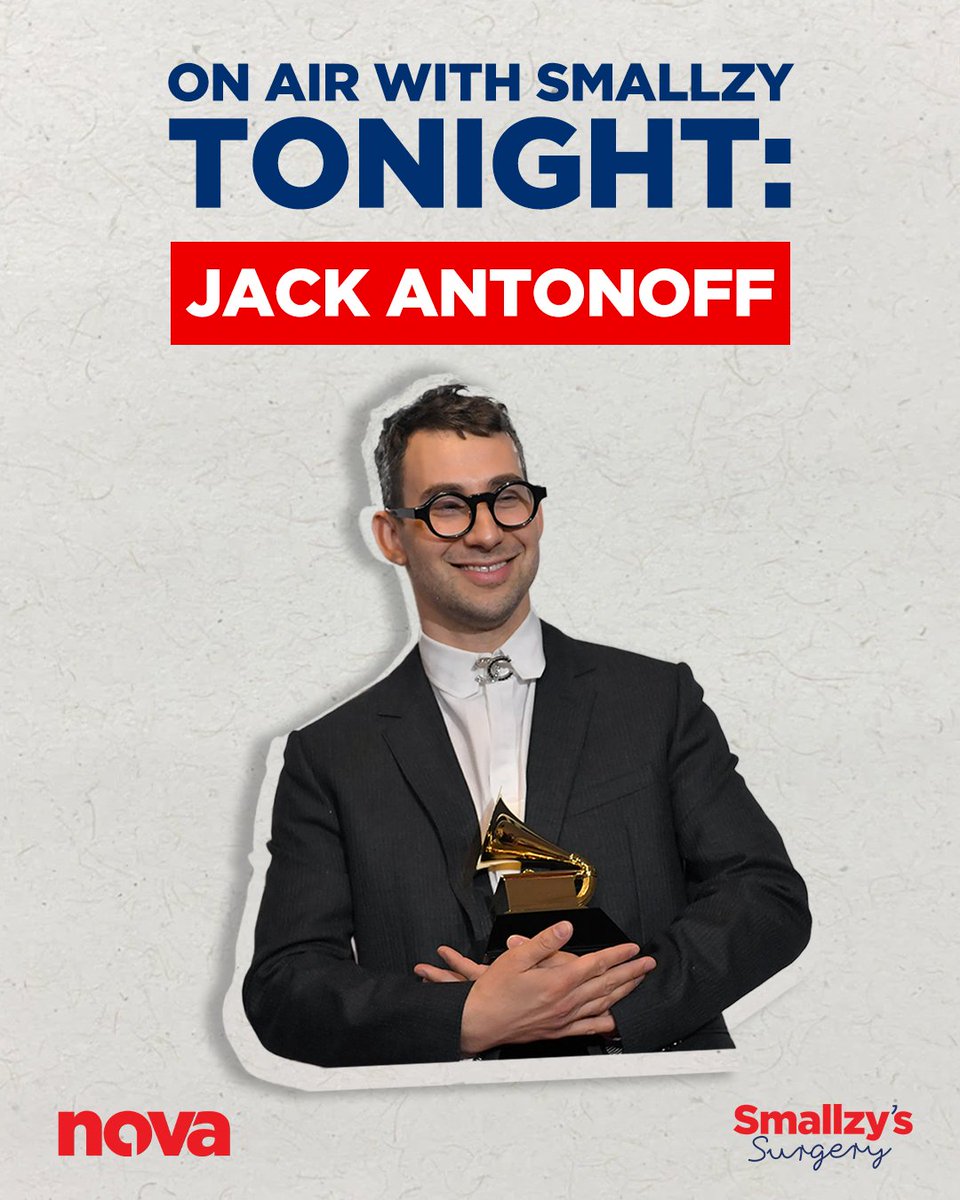 Smallzy's tweet photo. TONIGHT ON #SMALLZYSURGERY πΆ
Grammy award winning producer, @bleachersmusic frontman & @taylorswift collaborator @jackantonoff joins me on the show! π
PLUS WIN $600, and I'm giving away a LIMITED EDITION Dyson Airwrap! π₯
Listen Live: https://t.co/Lnlo2q2lbj https://t.co/PDv33dZkGp