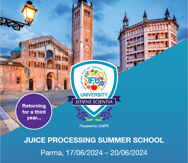 After the success of the first and second, IFU University - Juice Processing Summer School is back for the III edition 🎉

To learn more about it lnkd.in/gkHCyEtP

#juice #juiceprocessing #ifu #3san #unipr #parma #unipr_3san #foodscience #summerschool <a href="/IFUjuice/">IFU Juice</a>