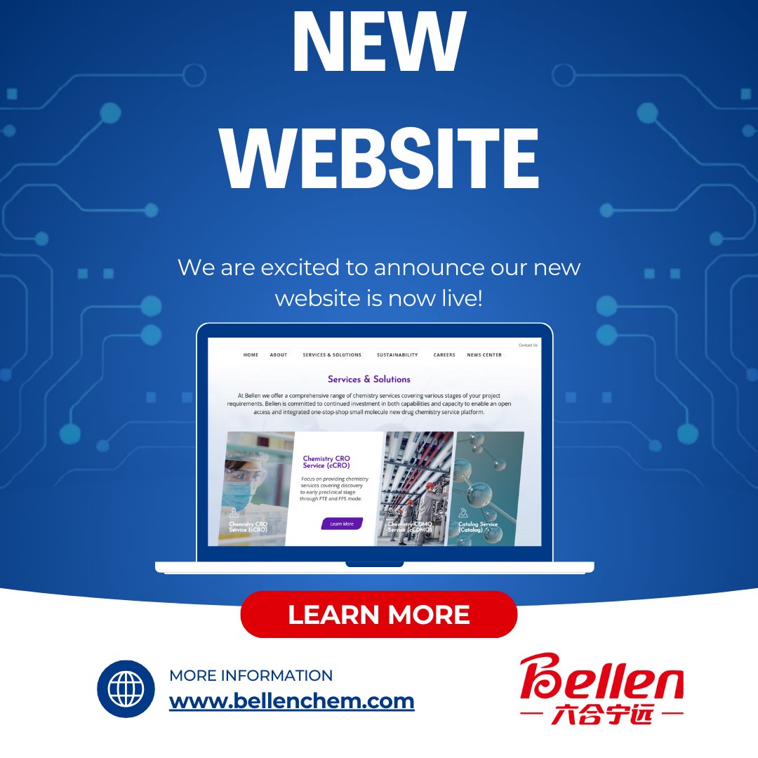 💫 Our new website is now live!

We are delighted to announce the launch of our new website, it has a new style and provides an easier and faster experience for our clients.

We hope you like it as much as we do.

bellenchem.com

#CMC #CDMO #CRO #FTE #chemistryservices