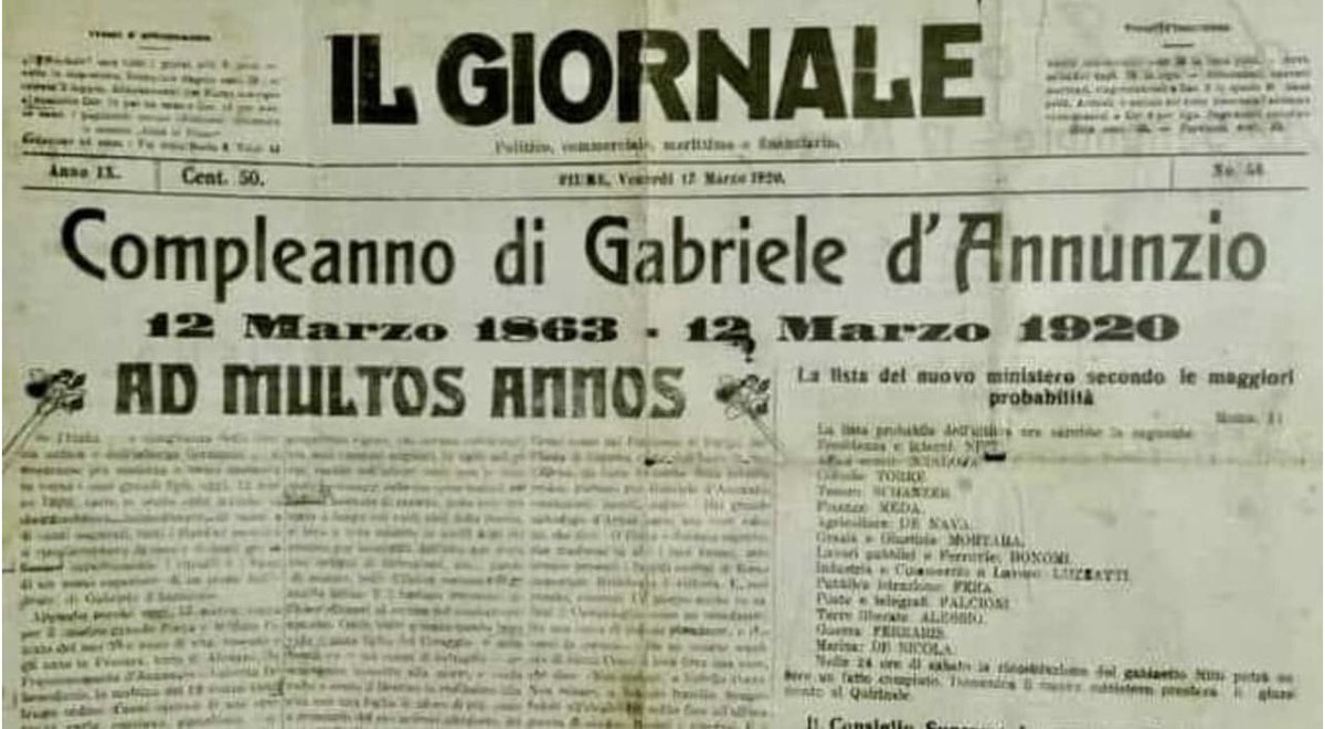 12 Marzo 1863 #GabrieleDAnnunzio