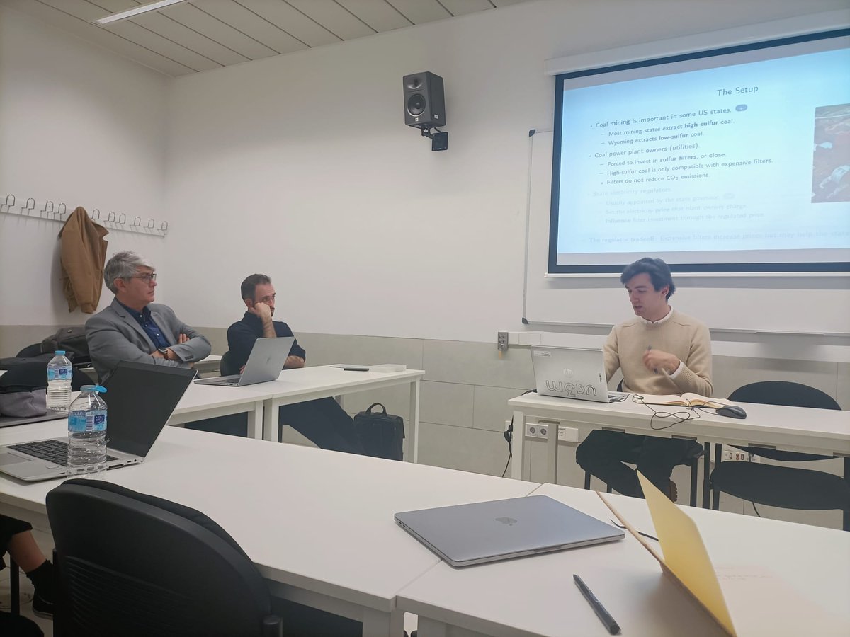 Yesterday James Bushnell of <a href="/ucdavis/">UC Davis</a> visited EnergyEcoLab and friends in Madrid. 
A great opportunity to exchange views and thoughts on PPAs and contract design for renewables, green certificates, carbon pricing and more.
Looking forward to your next visit!