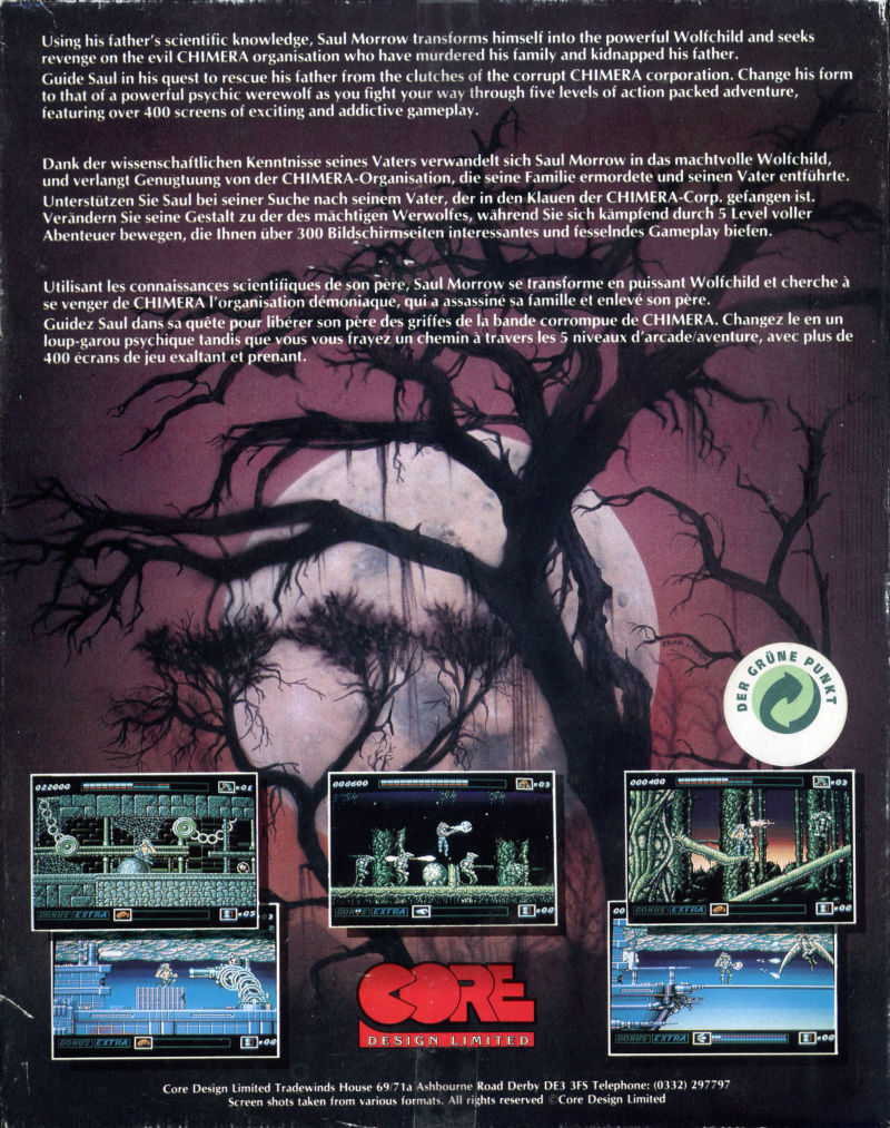 TRANSBOT TUESDAY: WOLFCHILD In 1992 Saul transformed into a beast in order to rescue his father from the Chimera Organization. A great Core Design Amiga game this also came to other formats, did you ever reach Draxx's Lair? #retrogaming #Amiga #Atari #Sega #MegaDrive #90s #gaming