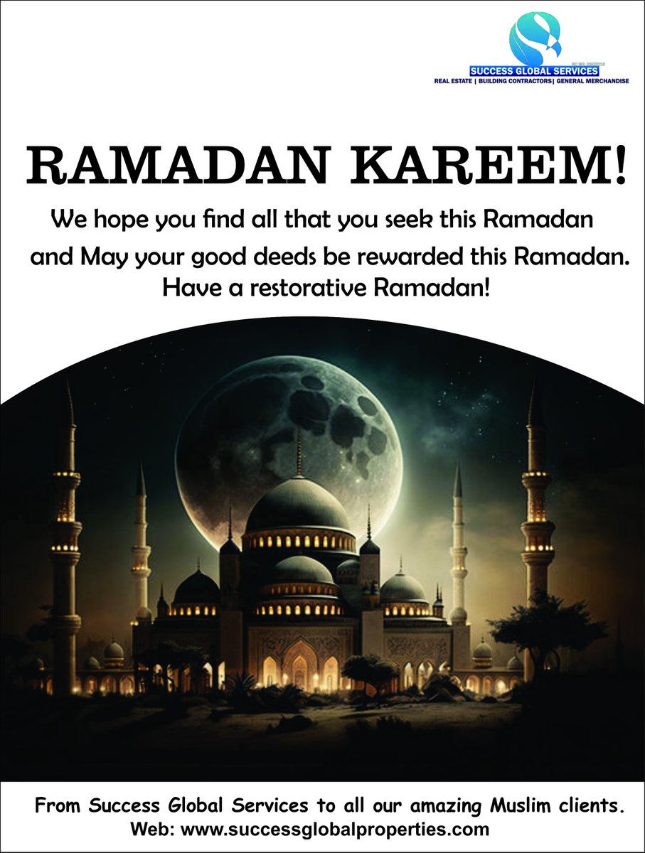 We wish you all a happy and restorative Ramadan.😊 RAMADAN KAREEM!🕋🎉#ramadankareem #realestate #realestateconsultancy #realestatedevelopment #realestateconstruction