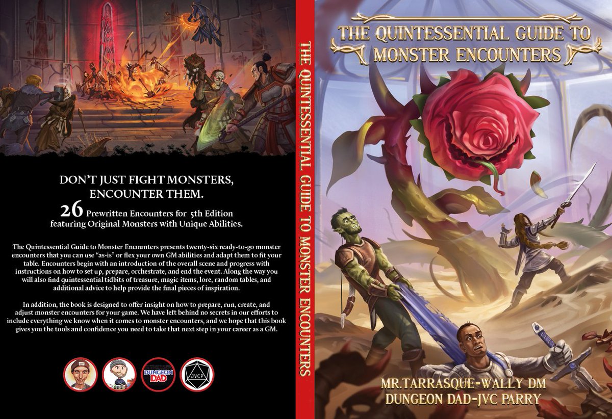 Mr.Tarrasque - Almost launching (@mr_tarrasque) on Twitter photo Allow me to show off the cover of the Quintessential Guide to Monster Encounters. The book that <a href="/wallyd2/">Nick</a>, <a href="/DungeonPapa/">Josiah Ambrose - Dungeon Dad 🔜 PAXU</a>, <a href="/jvcparry/">JVC Parry</a>, myself and guests have worked on passionately for the last year or so. I'm incredibly proud of this project. Pre order here:
kickstarter.com/projects/mrtar… Allow me to show off the cover of the Quintessential Guide to Monster Encounters. The book that <a href="/wallyd2/">Nick</a>, <a href="/DungeonPapa/">Josiah Ambrose - Dungeon Dad 🔜 PAXU</a>, <a href="/jvcparry/">JVC Parry</a>, myself and guests have worked on passionately for the last year or so. I'm incredibly proud of this project. Pre order here:
kickstarter.com/projects/mrtar…