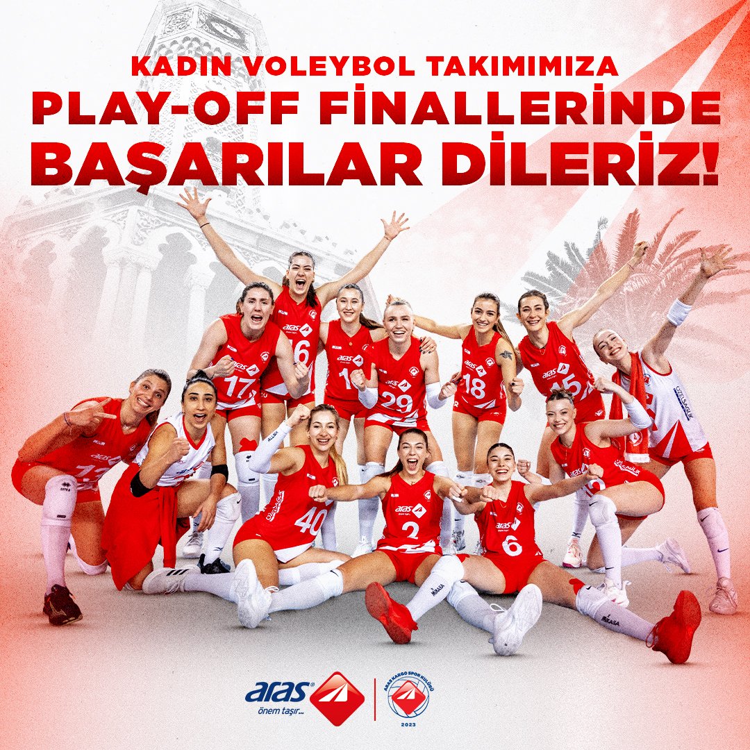 Tarihimizdeki ilk sezonumuzda Play-Off finallerine kalma başarısını göstererek, adım adım Sultanlar Ligi'ne yürüyen kadın voleybol takımımıza başarılar diliyoruz.

Tüm Arasların desteği sizinle!👊

#ArasKargoSporKulübü #ArasKargo #VoleybolunHeyecanınıTaşıyoruz