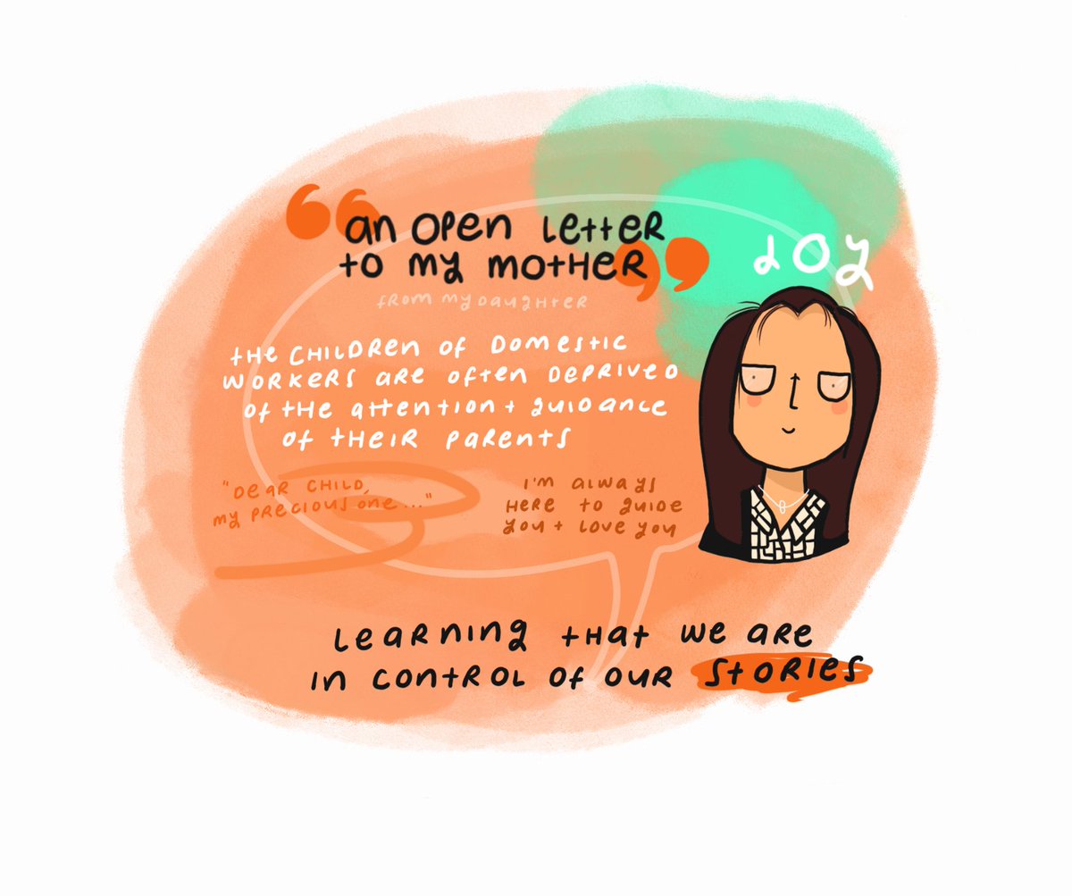 sounddelivery's tweet photo. "I'm always here to love you and guide you." 
#VODWFutureVoices spokesperson Joy is a migrant domestic worker in the UK, while her daughter lives at home in the Philippines. Read their moving letters to eachother here, illustration by @EsmeKemp https://t.co/KFtecpDi5r https://t.co/sdf6y4xEFp