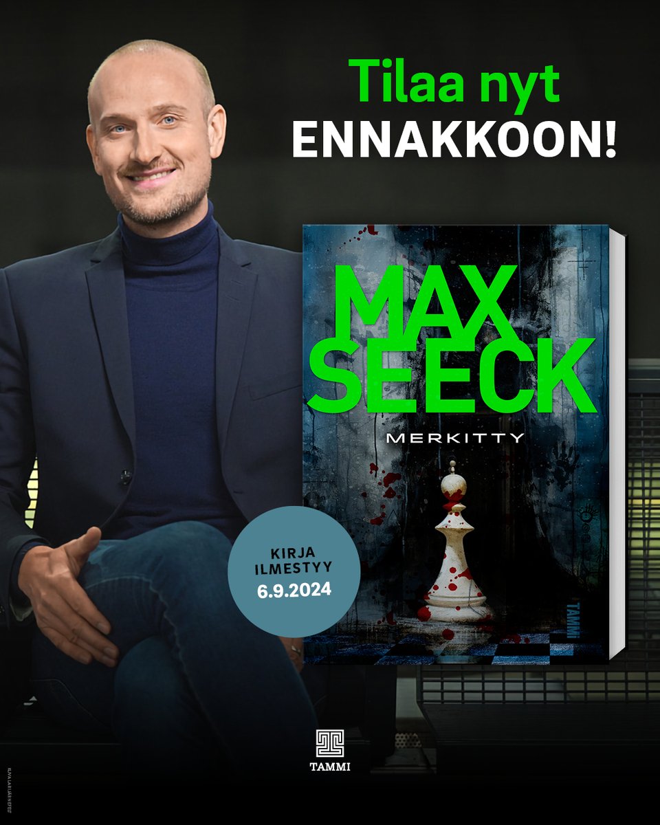 Max Seeck aloittaa syksyllä uuden trillerisarjan! 👏

Milo-romaanisarjan ensimmäinen osa Merkitty ilmestyy Suomessa syyskuussa 2024.

Tilaa kirja ennakkoon Max Seeckin signeerauksella:
bit.ly/3IwG8jR

📦 Toimitukset alkavat kirjan ilmestymispäivänä 6. syyskuuta 2024.