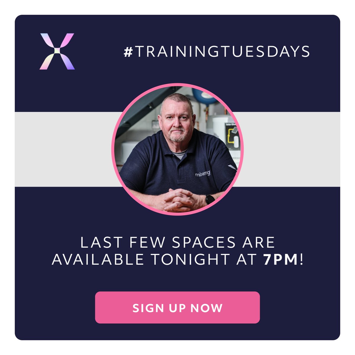 Don't miss our exclusive Training Tuesday session online tonight at 7pm. Join Roy and learn about the Mixergy X, how it works, connects to a boiler, heat pump and solar PV and the Mixergy app. Join the Mixergy Installer Network and reserve your spot now! bit.ly/3IF0jvL