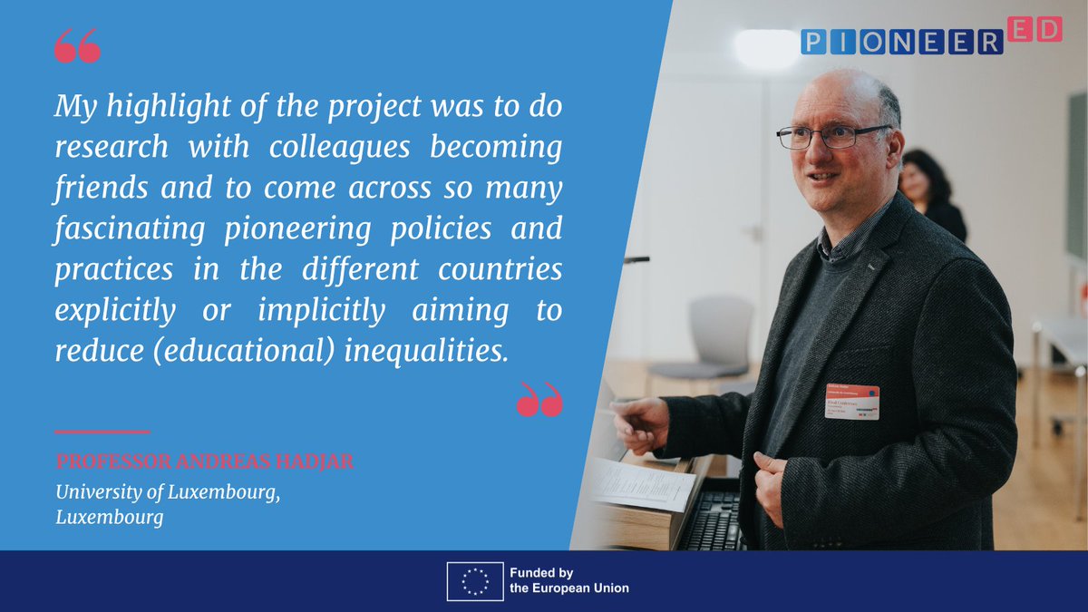 And last, but very much not least, read what our coordinator, @AndreasHadjar, has to say about his #PIONEEREDproject highlights. 💡

We are glad that you all joined us on this journey towards more #educational #equality!

#policy #schools
