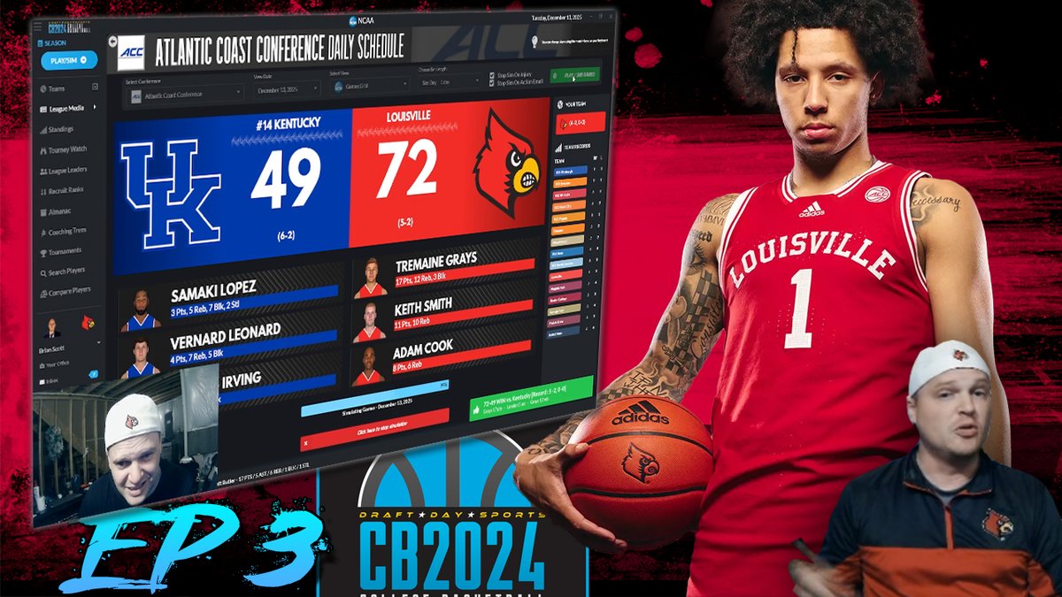 New Channel Let's Play 📺 DDSCB24 Cards' Waking Giant Stream 🏀 EP3: The Louisville Cardinals FULL VIDEO: youtu.be/-dWWFb3FNho Originated on Twitch with Draft Day Sports College Basketball 2024 (PC) @wolverinestudio #ddscb24 #marchmadness #gmgames #cb24