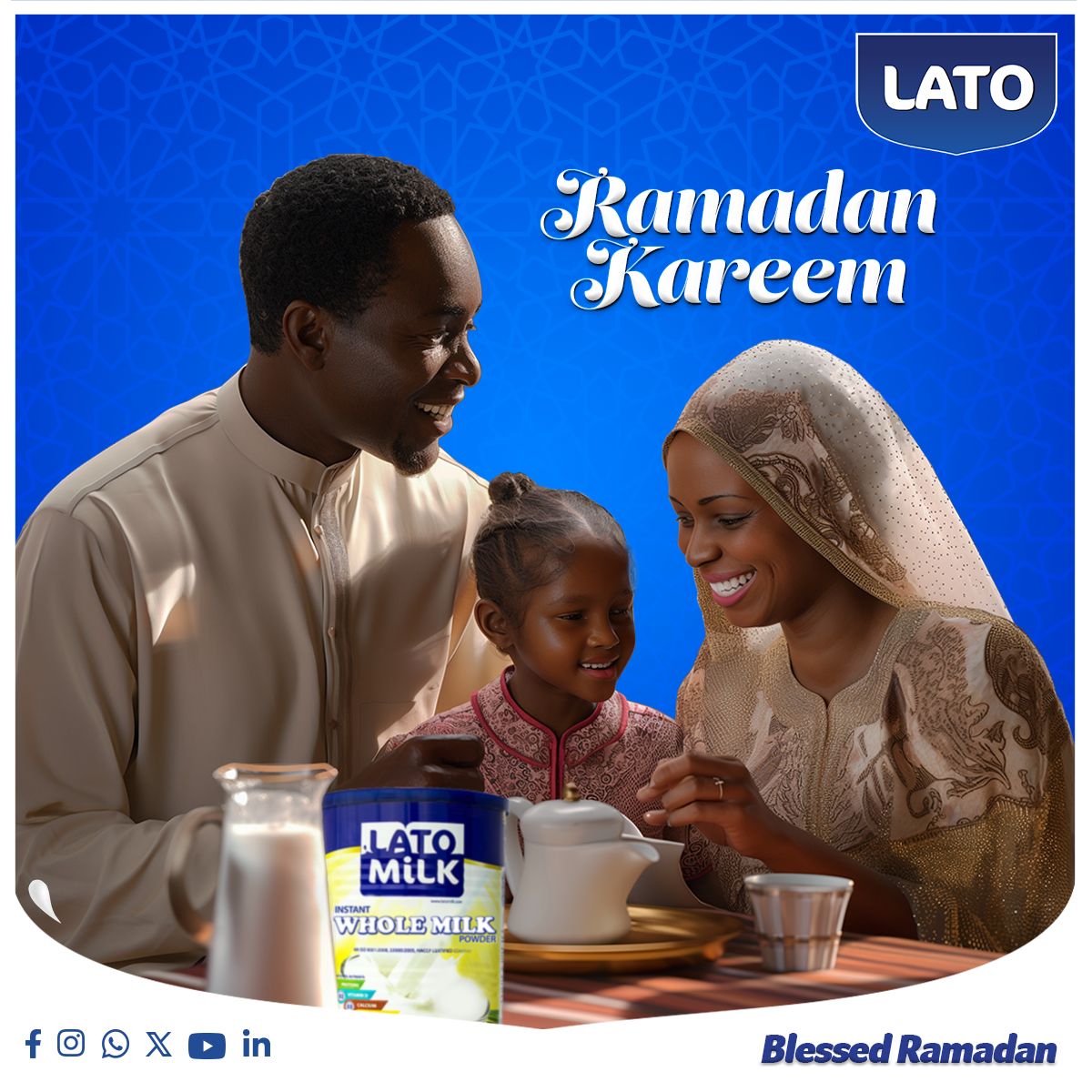 May the holy month of Ramadan bring you peace, prosperity, and moments of reflection. May your fasting be filled with blessings, and your days be as nourished as our milk! 🌙🥛✨ #RamadanBlessings #LatoLove