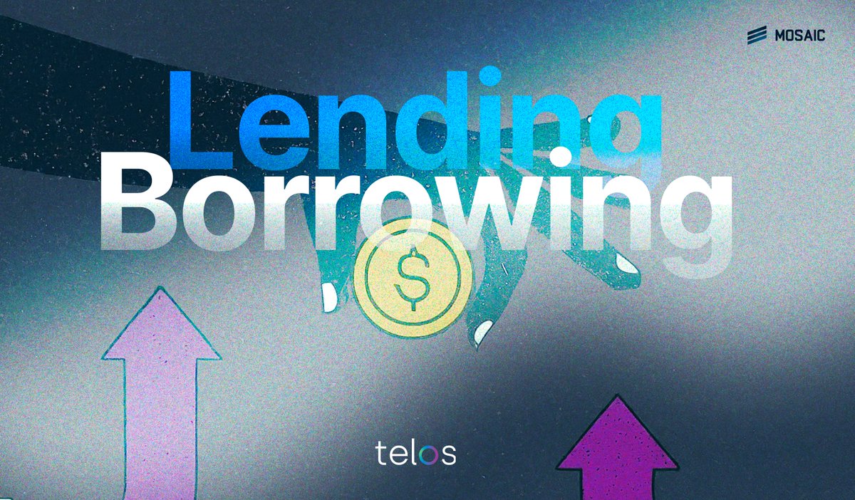 MosaicBond's tweet photo. Time to unlock some financial superpowers! 💥 

Let's dive into how lending/borrowing protocols like Mosaic work and why they're a big deal on @HelloTelos🌊 https://t.co/oh3YY8Zijo
