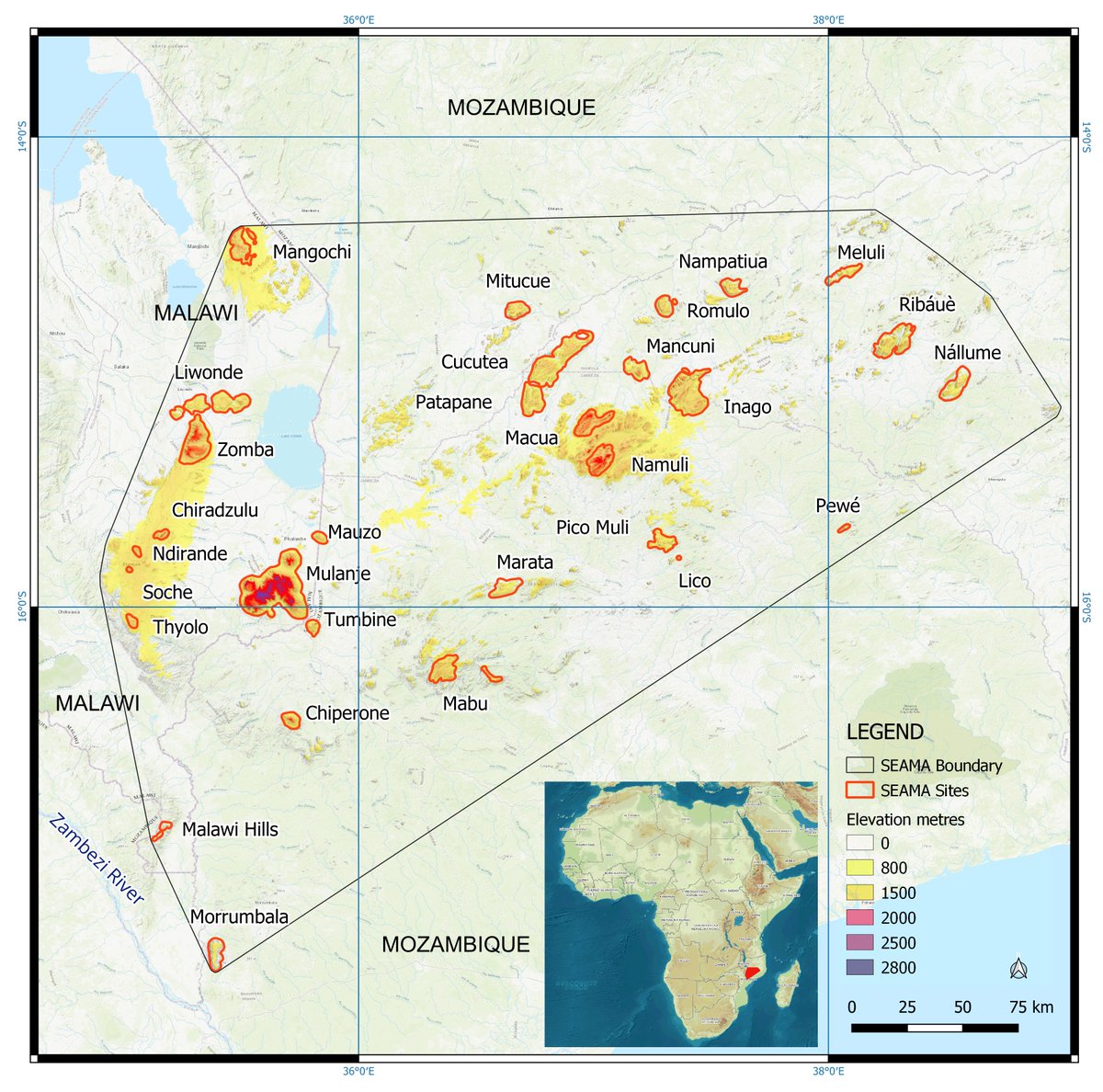 Published today Nature Scientific Reports a new ecoregion for Africa for the mountains of southern Malawi / Northern Mozambique - the South East Africa Montane Archipelago (SEAMA). doi.org/10.1038/s41598… Proud to have coordinated 20+ years of field work to make this possible