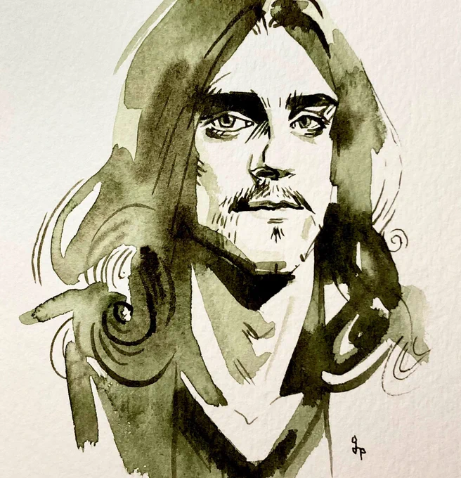 James Taylor さん、お誕生日おめでとう御座います#watercolor 