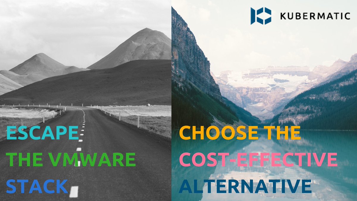 Are You Looking for a Cost-Efficient Alternative to VMware? @Kubermatic will help you analyze your stack in order to find the right alternative for you.

Download our White Paper on a Smooth Migration from VMware: hubs.li/Q02mpDP_0
#VMwareExit #VMwareAlternative