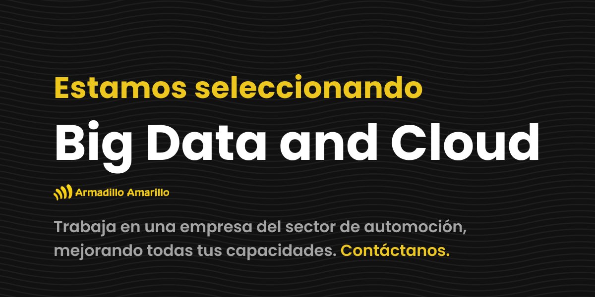 SomosArmadillos's tweet photo. ¡Profesionales! Estamos buscando un perfil experto en Big Data y Cloud Developer para trabajar con un cliente del sector de automoción. Por favor, contactad a empleo@armadilloamarillo.com para conocer más. #software #desarrollo #tecnologia #recruiter #empleo https://t.co/m0ZjIWzlIJ