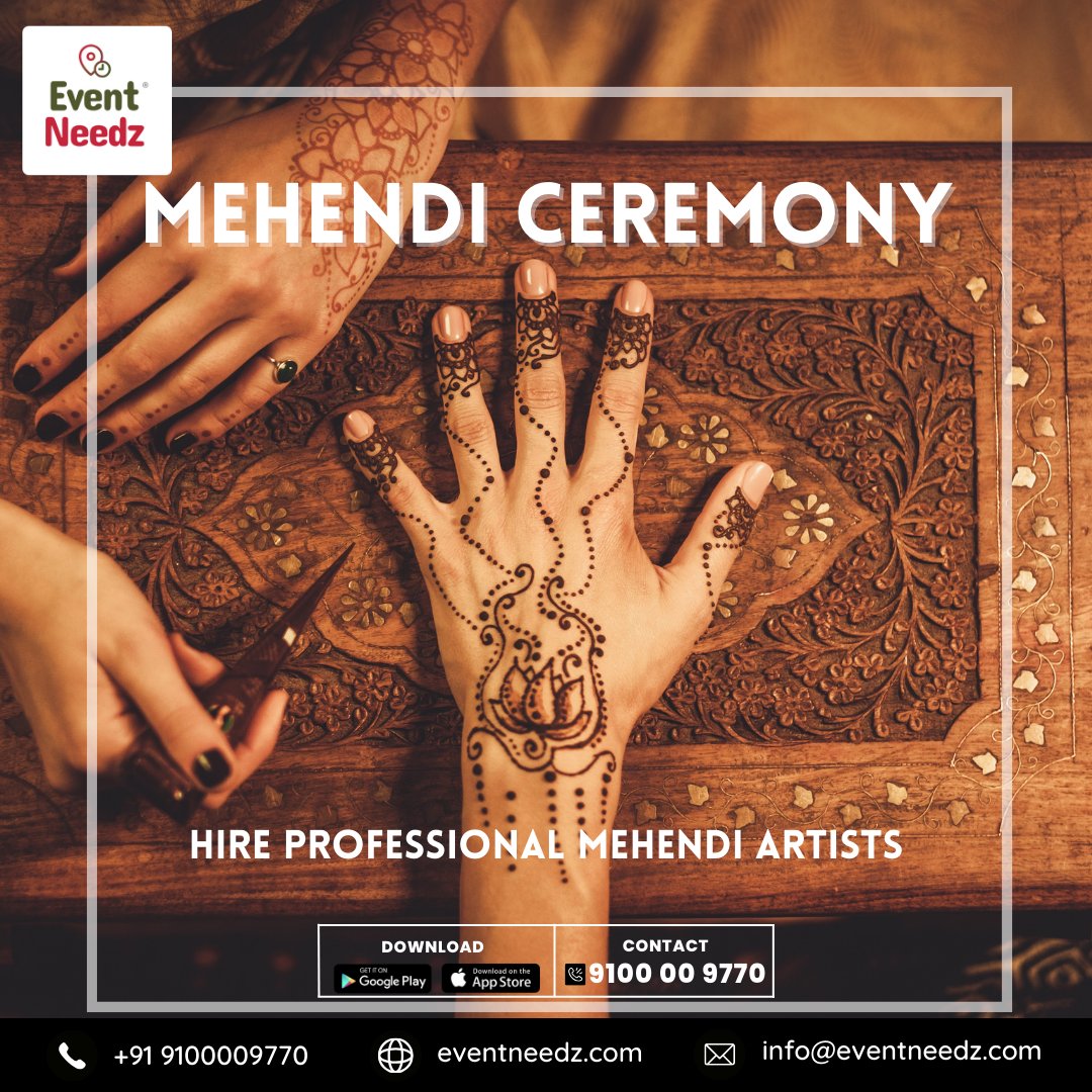 eventneedzkdspl's tweet photo. Elevate your wedding with the intricate artistry of our Mehendi Artists! 📷📷 Let us adorn your special day with timeless designs and exquisite craftsmanship.

📷https://t.co/q6iGSeNOH8
📷+91 9100009770

#eventneedz #eventneedzhero #EventPlanning #MehendiMagic #WeddingArtistry https://t.co/WC5osJHta5