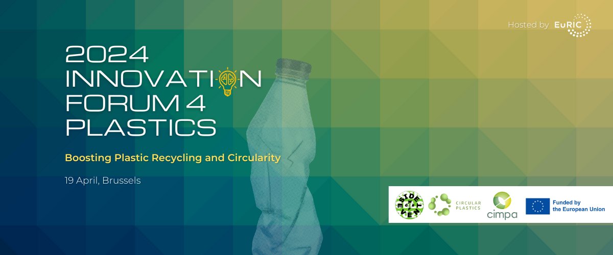 CIMPA, together with the @REA_research and other EU-funded projects, is organising the 2024 edition of the “Innovation Forum 4 Plastics”, side event @WorldCircular 🗓️Friday 19 April 2024, from 9:00 to 13:00 📍Comet Meetings – Louise Brussels  🔗More info: bit.ly/3IuKGXY