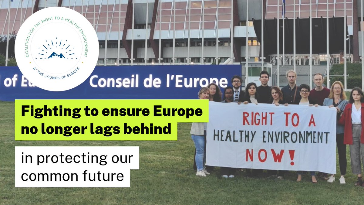 We are the Coalition for the Right to a Healthy Environment at the Council of Europe! Gathering 150+ organisations, we fight for the @coe's urgent recognition of this right so that Europe no longer lags behind in the fight against environmental crises. healthyenvironmenteurope.com