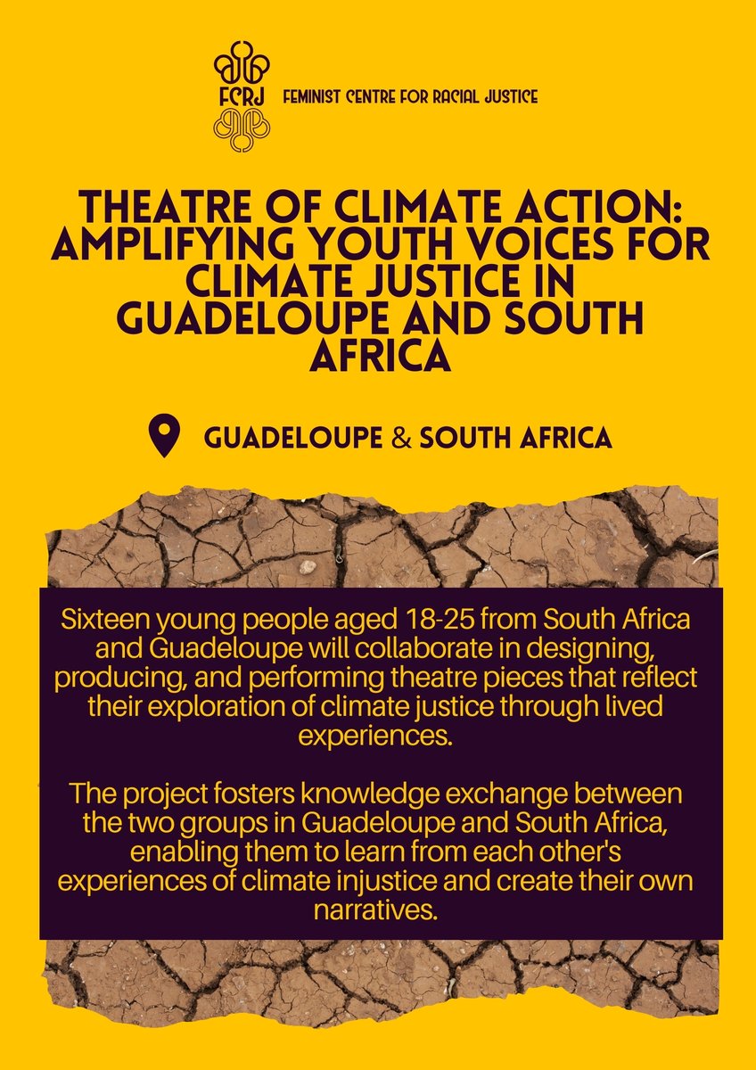 FeministCRJ's tweet photo. Check out another project profile!

We are supporting partners across S. Africa &amp; Guadeloupe on a new project about youth &amp; climate justice, led by researchers and artists in collaboration with @HSRCza.

Find out more about the research we are supporting : https://t.co/Km3vGIZfaS https://t.co/tx35CLsPqy