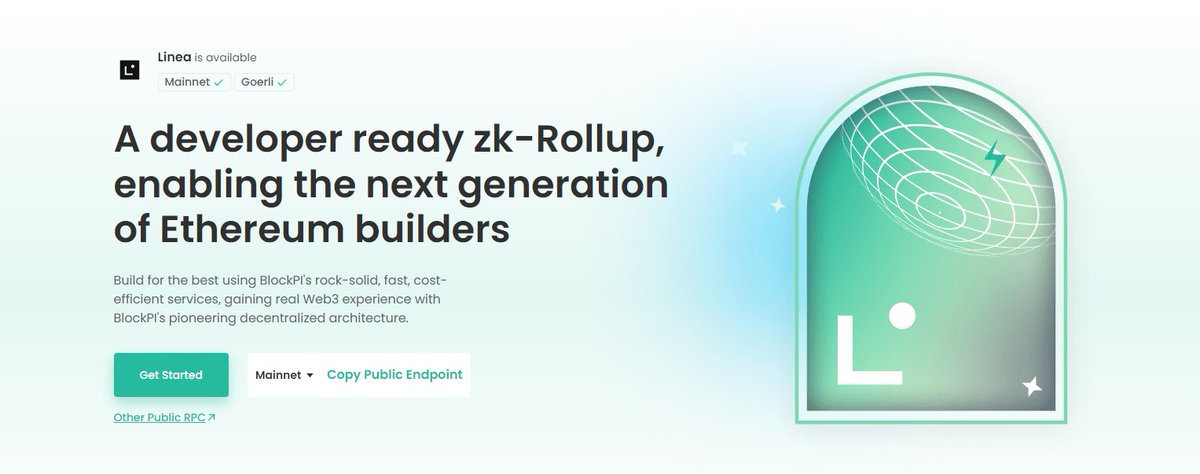 A developer ready zk-Rollup, enabling the next generation of Ethereum builders
blockpi.io/linea
