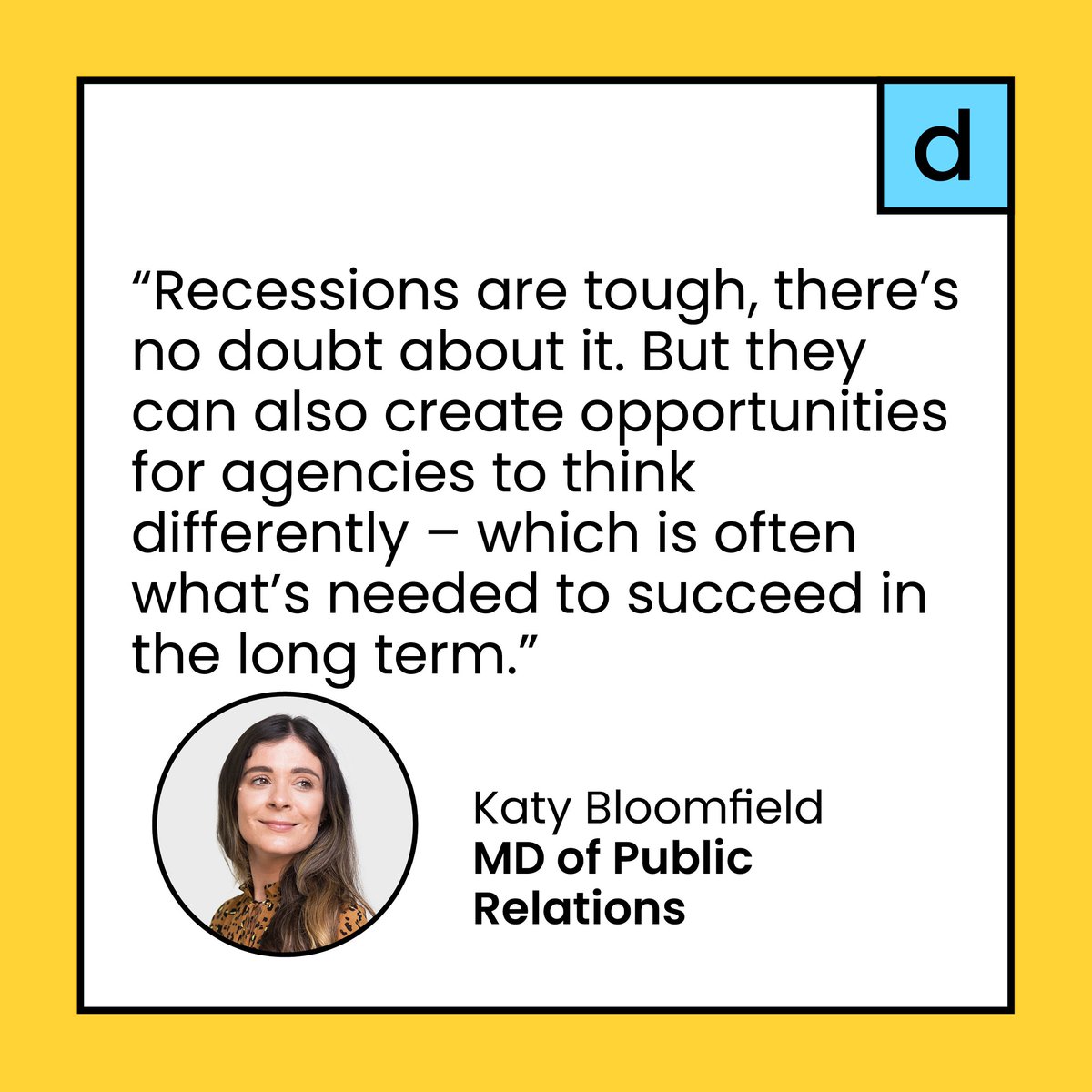 Our MD of PR <a href="/Katy/">Katy</a> Bloomfield spoke to <a href="/prweek/">PRWeek</a> and shared strategies for #PR and #comms firms to weather economic storms.

See what Katy has to say: hubs.ly/Q02nnQ7k0