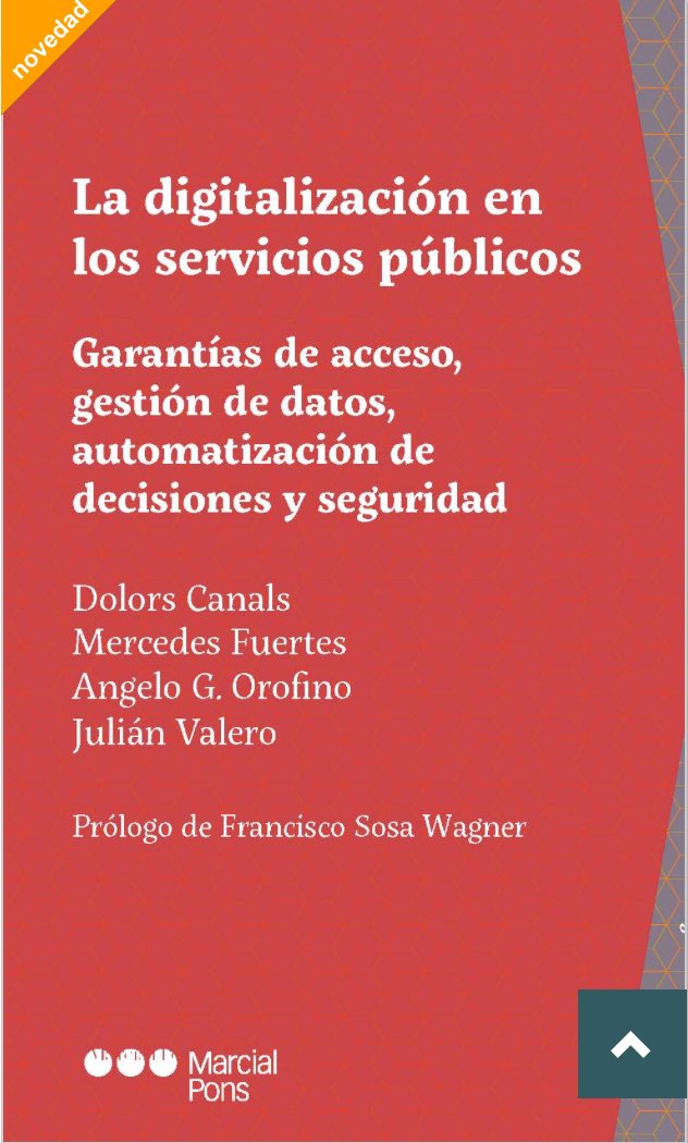 ⚠️Nuevo libro de la colección Derecho Regulatorio👉🏻La digitalización en los servicios públicos - garantías de acceso, gestión de datos, automatización de decisiones y seguridad marcialpons.es/libros/la-digi…