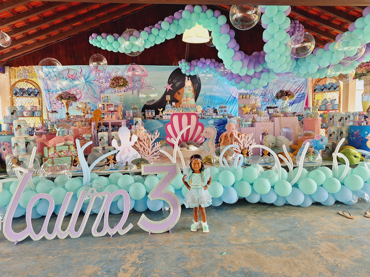 ptkleal's tweet photo. Sem palavras para descrever esse momento, obrigado meu Deus por tudo isso, a tão sonhada festa da sereia que ela mesma escolheu. 😍🥹❤️ https://t.co/EqyhKgeCxx