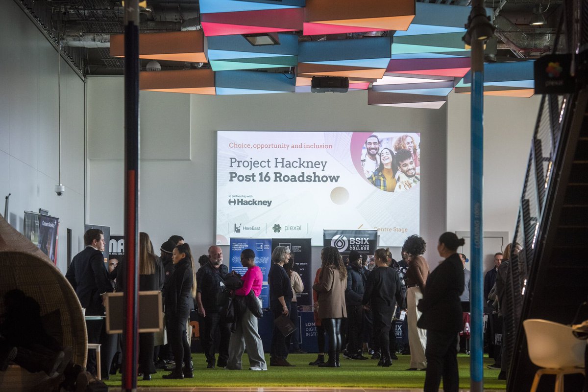 It was fantastic to see so many young people from our local schools and colleges visit Here East on Monday 4th March for Hackney Education's Project Hackney Post 16 Roadshow 📚